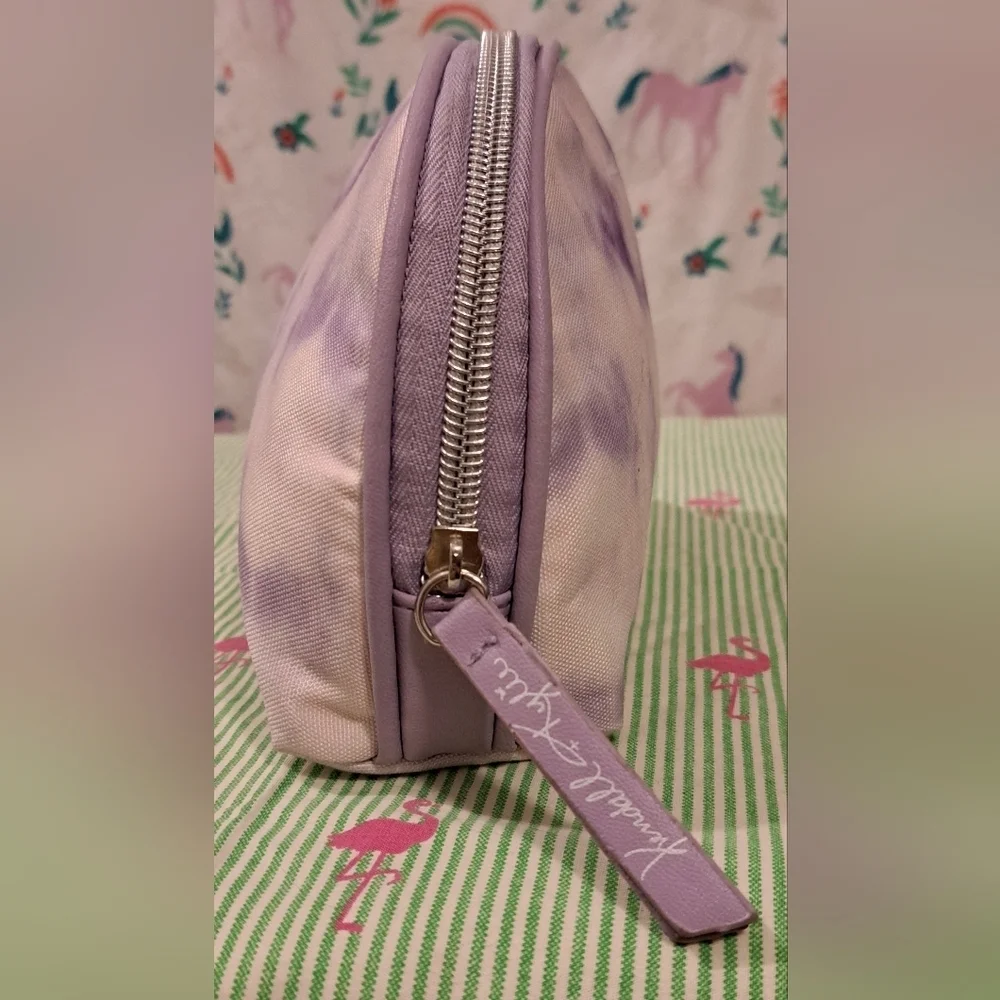 NWOT Kendall & Kylie Purple Cloud TyeDye Travel Cosmetic Makeup Beauty Pouch Bag